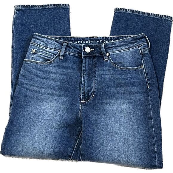 Articles of Society Womens Denim Jeans Straight Leg Blue Wash Size 26 - Picture 2 of 11